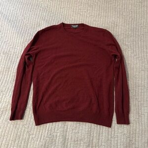 Men's Cashmere Burgundy Sweater